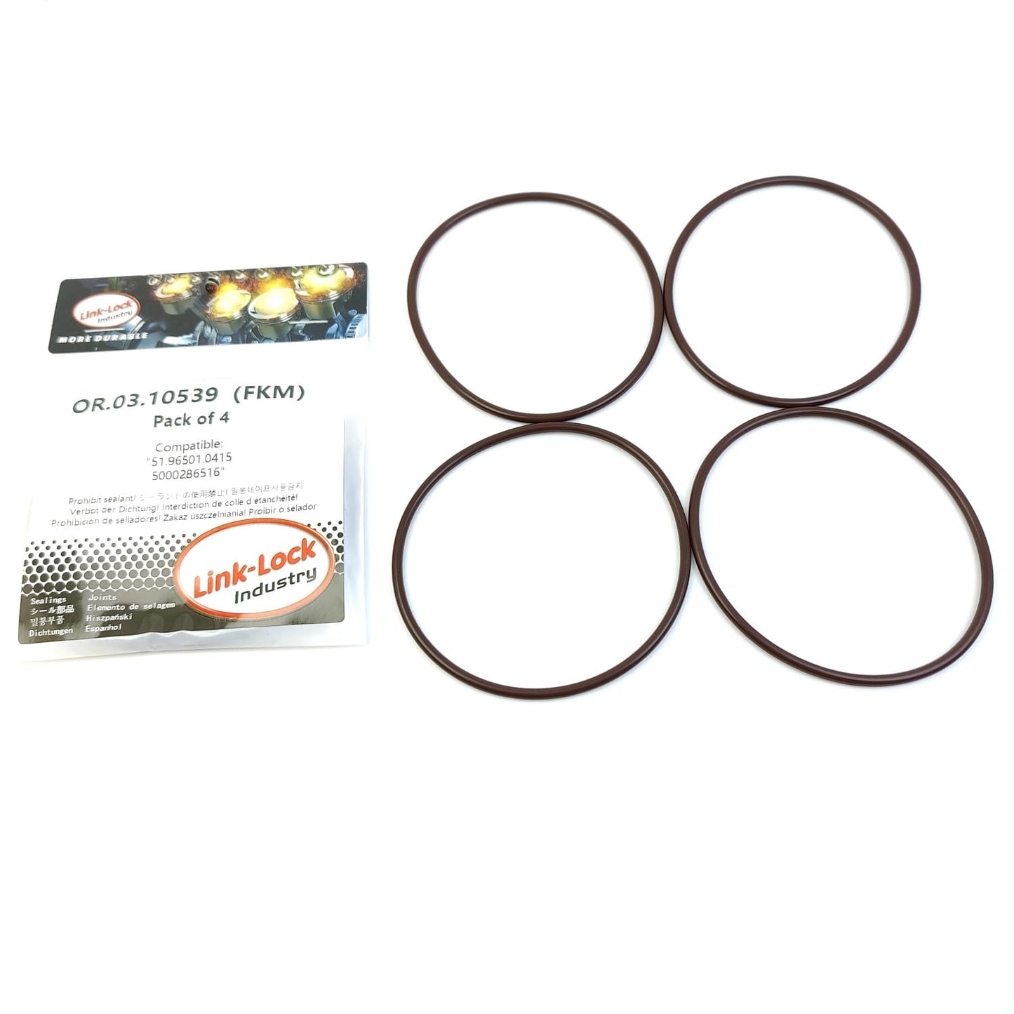 LINK-LOCK 4PCS OR.03.10539 FKM Viton 78×3 Sealing Universal O-Ring Kit 51.96501.0415 5000286516 For RENAULT TRUCKS For MAN