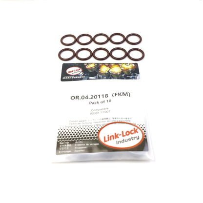 LINK-LOCK 10PCS OR.04.20118 FKM Viton Sealing O-Ring Kit of Fuel Injector 90301-17007 for TOYOTA
