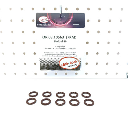 LINK-LOCK 10PCS OR.03.10563 FKMバイトン製シーリングOリングキット オイルポンプ用 N90666003 11437794484 17227680667 アウディ フォルクスワーゲン BMW用