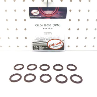 LINK-LOCK 10PCS OR.04.20055 FKM Viton Sealing O-Ring Kit of Housing Water 90301-16013 for TOYOTA