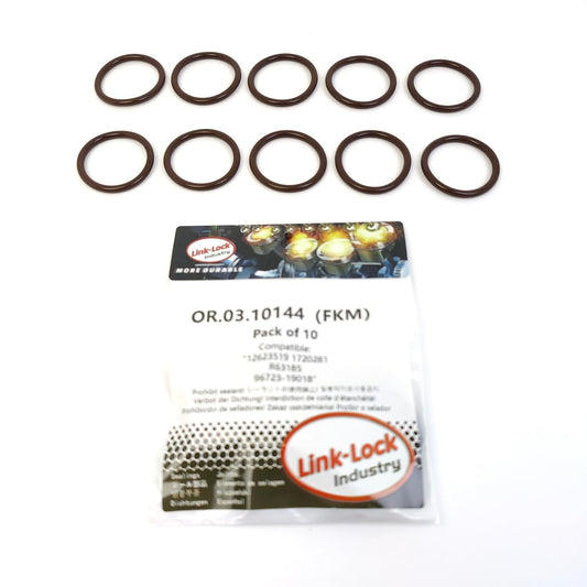 LINK-LOCK 10PCS OR.03.10144 FKMバイトン製シーリングOリングキット 冷却水パイプ用 12623519 1720281 R63185 96723-19018 （対応モデル：4045HBZ02 4045HL475 4045HFJ85 4045HTJ85）