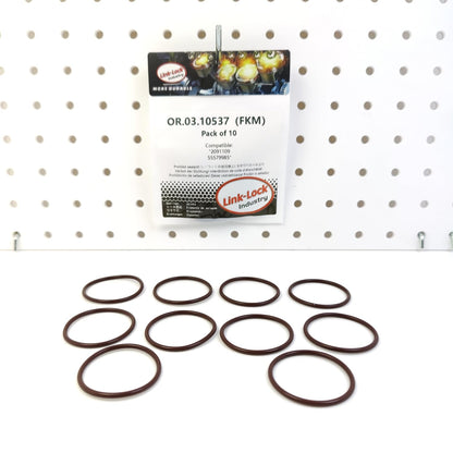 LINK-LOCK 10PCS OR.03.10537 FKMバイトン 34.6×2.4 シールユニバーサルOリングキット 2091109 55579985 オペル用