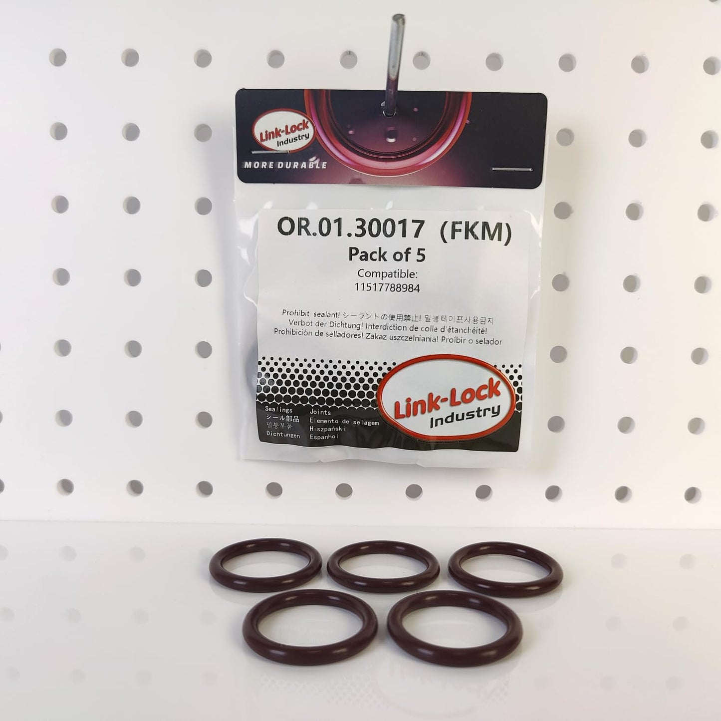 LINK-LOCK 5PCS FKM Viton OR.01.30017 Engine intake pipe O-RING 11517788984 for BMW M47 M57