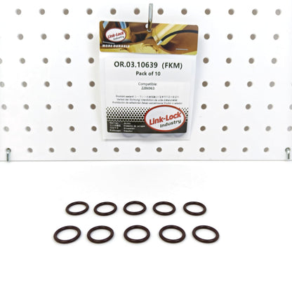 LINK-LOCK 10個入り OR.03.10639 FKMバイトン 14.3×2.4 シーリングユニバーサルOリングキット 2286963 スカニア用