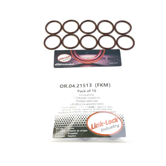 LINK-LOCK 10PCS OR.04.21513 FKM Viton オイル交換用ドレンスクリュー用Oリングキット 17282280 55249516 R56466 4895584 LB5Z8527A A0009974905 AUDI VW SEAT IVECO MERCEDES-BENZ FORD用