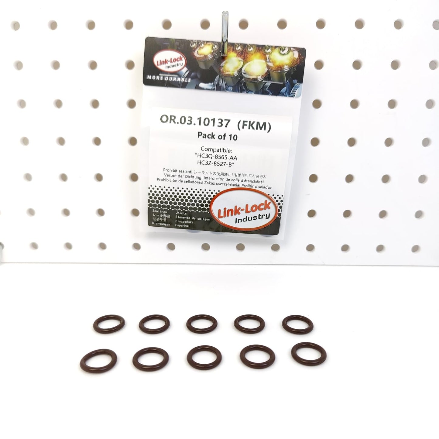 LINK-LOCK 10PCS OR.03.10137 FKMバイトンシーリングOリングキット 冷却水パイプ HC3Q-8565-AA HC3Z-8527-B フォード USA-C67DVTX T67DVTX シボレー-L83(325CUV8)用