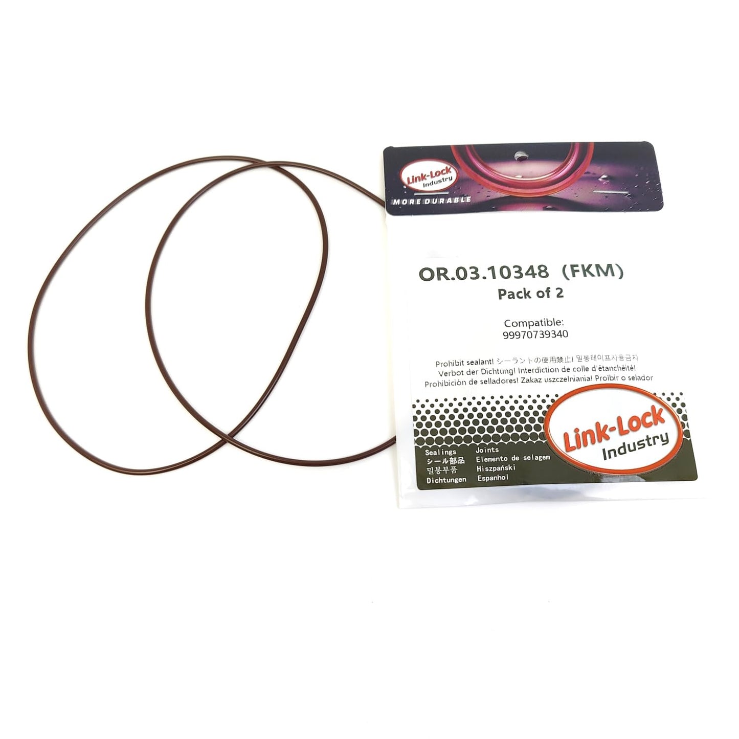 LINK-LOCK 2PCS OR.03.10348 FKM Viton Sealing O-Ring Kit of Cylinder Liner 99970739340 For PORSCHE-M96 M97