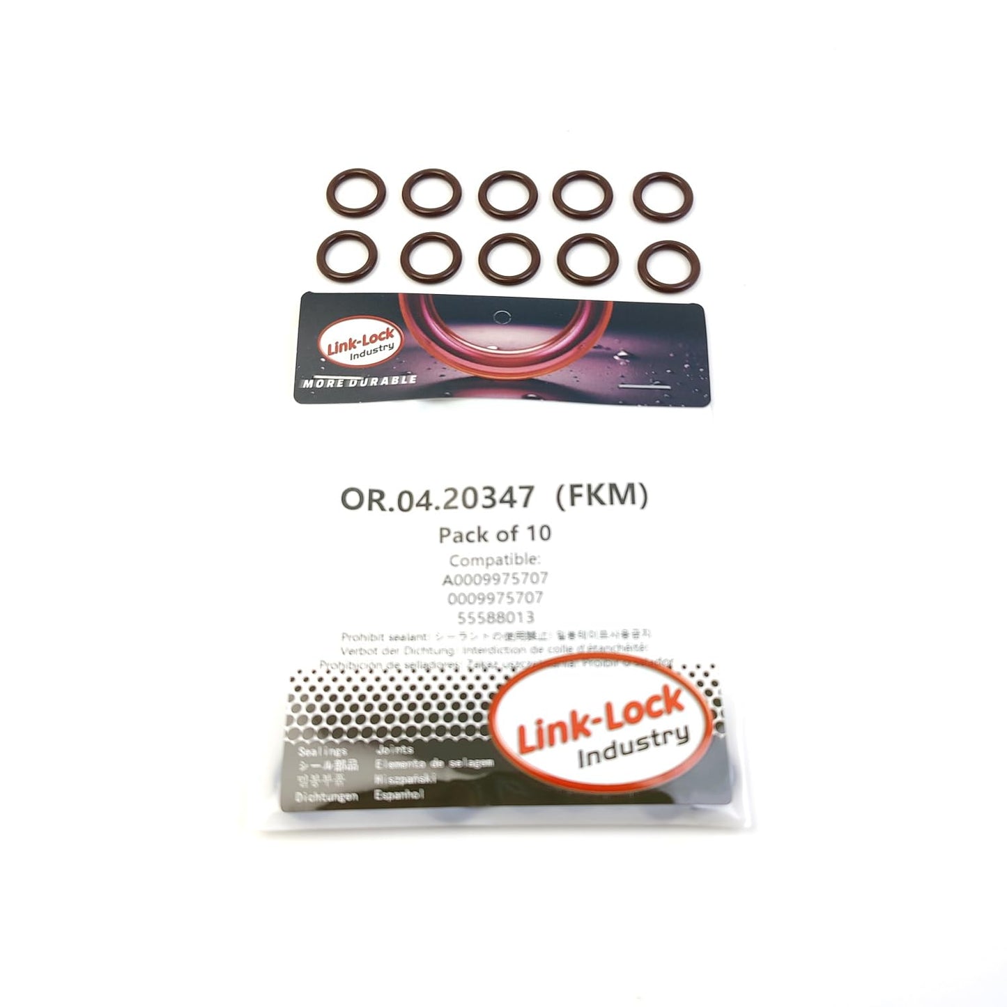LINK-LOCK 10PCS OR.04.20347 FKM Viton Sealing O-Ring Kit of Camshaft Adjustment A0009975707 0009975707 55588013 for MERCEDES-BENZ for OPEL