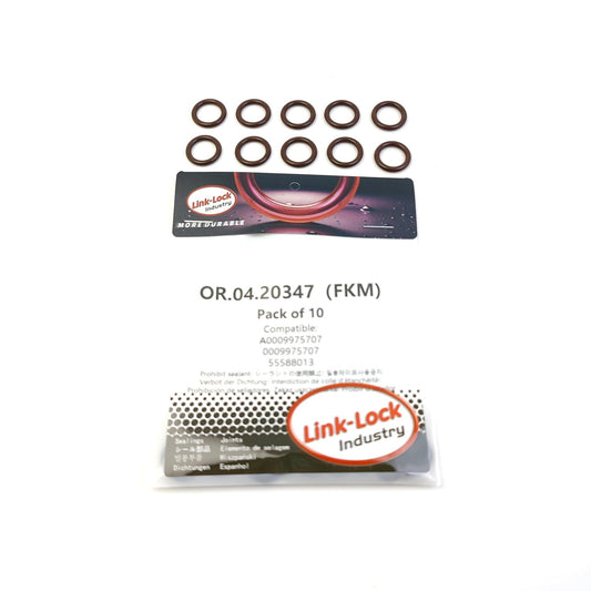 LINK-LOCK 10PCS OR.04.20347 FKM Viton Sealing O-Ring Kit of Camshaft Adjustment A0009975707 0009975707 55588013 for MERCEDES-BENZ for OPEL
