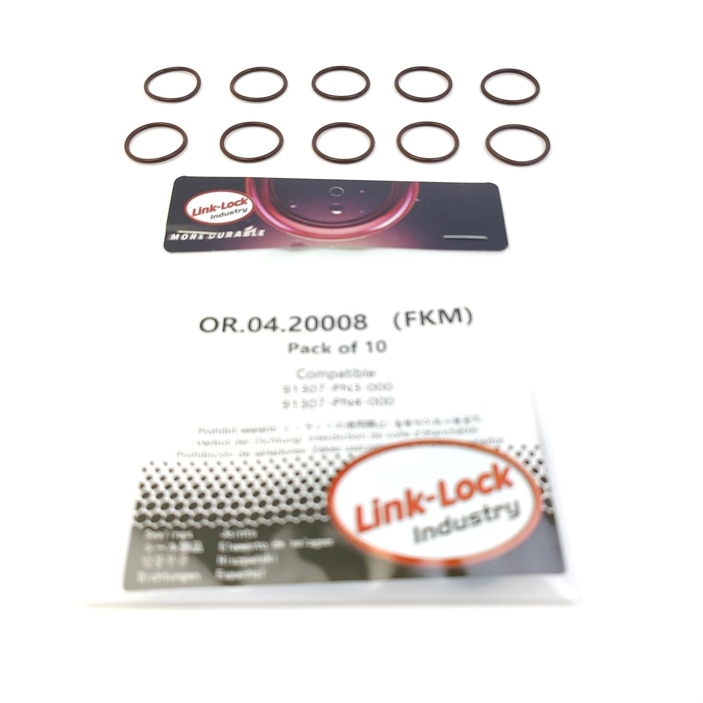 LINK-LOCK 10PCS OR.04.20008 FKM Viton 18×1.5 Sealing Universal O-Ring Kit 91307-PN3-000 91307-PN4-000 for HONDA