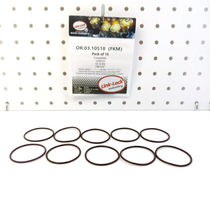 LINK-LOCK 10PCS OR.03.10518 FKM Viton 34.7×1.8 Sealing Universal O-Ring Kit 3330537 72.12.302 7381270 For CUMMINS For LIEBHERR For GUASCOR