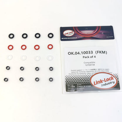 LINK-LOCK 4Set OK.04.10033 fuel injector repair kit 12709734 with FKM Viton O-RING For BUICK For CHEVROLET For CADILLAC 1.5T 25T 535T LJV LP5 L3Z