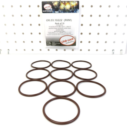LINK-LOCK 10PCS OR.03.10222 FKM Viton Sealing O-Ring Kit of Fuel injection pump 97232750 97351488 1925.51 1494197 6M343C053AA 42549209 0299972845 A0299972845 5819144 93177681 For CHEVROLET-LB7 LLY