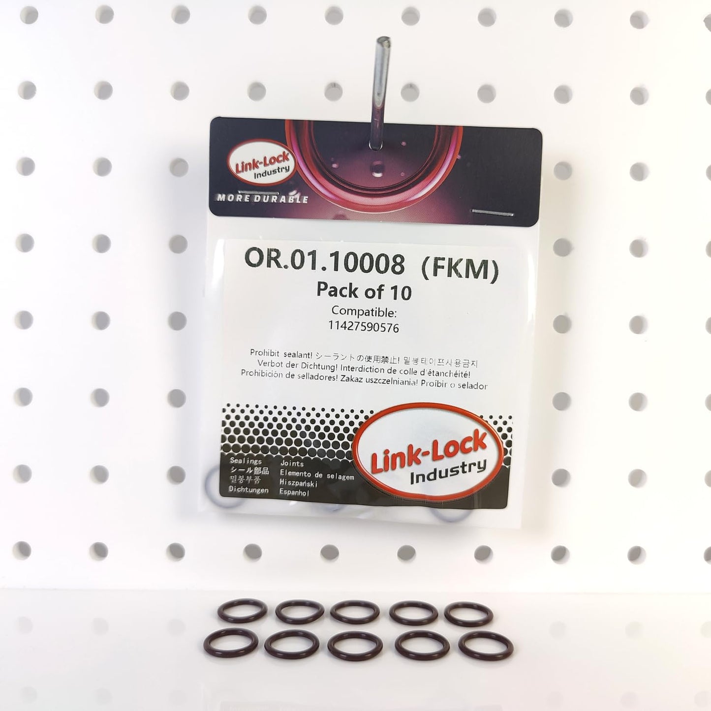 LINK-LOCK 10PCS FKM Viton OR.01.10008 Turbocharging Pipeline O-Ring 11427590576 for BMW N55 B58