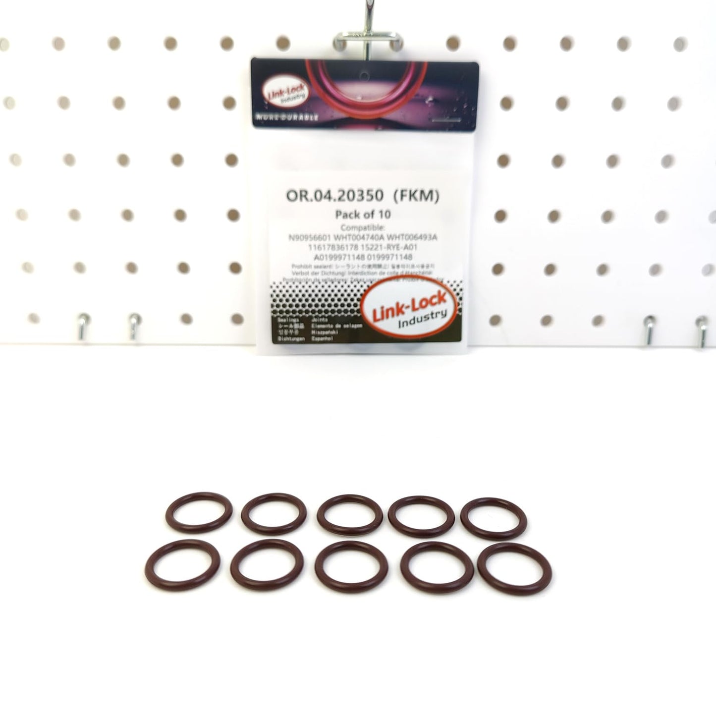 LINK-LOCK 10PCS OR.04.20350 FKM Viton Sealing O-Ring Kit of Fuel Line N90956601 WHT004740A WHT006493A 11617836178 15221-RYE-A01 A0199971148 0199971148 for AUDI for BMW for HONDA for MERCEDES-BENZ