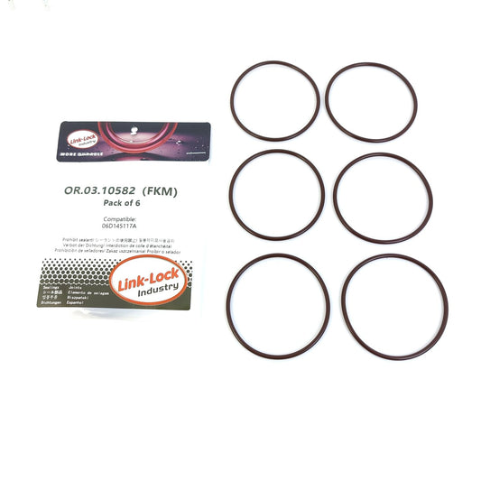 LINK-LOCK 6PCS OR.03.10582 FKM Viton Sealing O-Ring Kit of Vacuum pump 06D145117A For AUDI For VW