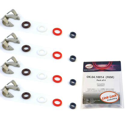 LINK-LOCK 4Set OK.04.10014 fuel injector repair kit 04E906907 with FKM Viton O-RING For VW For AUDI 35T 280T DLEA DJSA