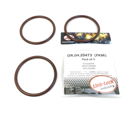 LINK-LOCK 3PCS OR.04.20473 FKMバイトンシーリングOリングキット ターボコンプレッサー A6401420680 6401420680 メルセデス・ベンツ用