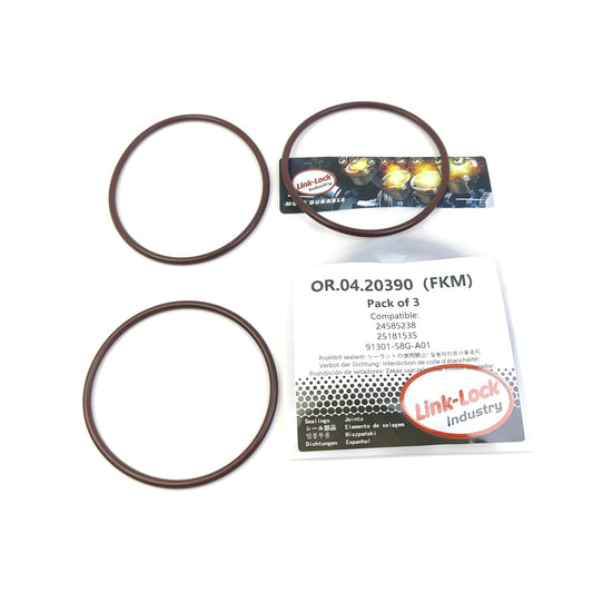 LINK-LOCK 3PCS OR.04.20390 FKM Viton オイルフィルター用シーリングOリングキット 24585238 25181535 91301-58G-A01 CHEVROLET HONDA用