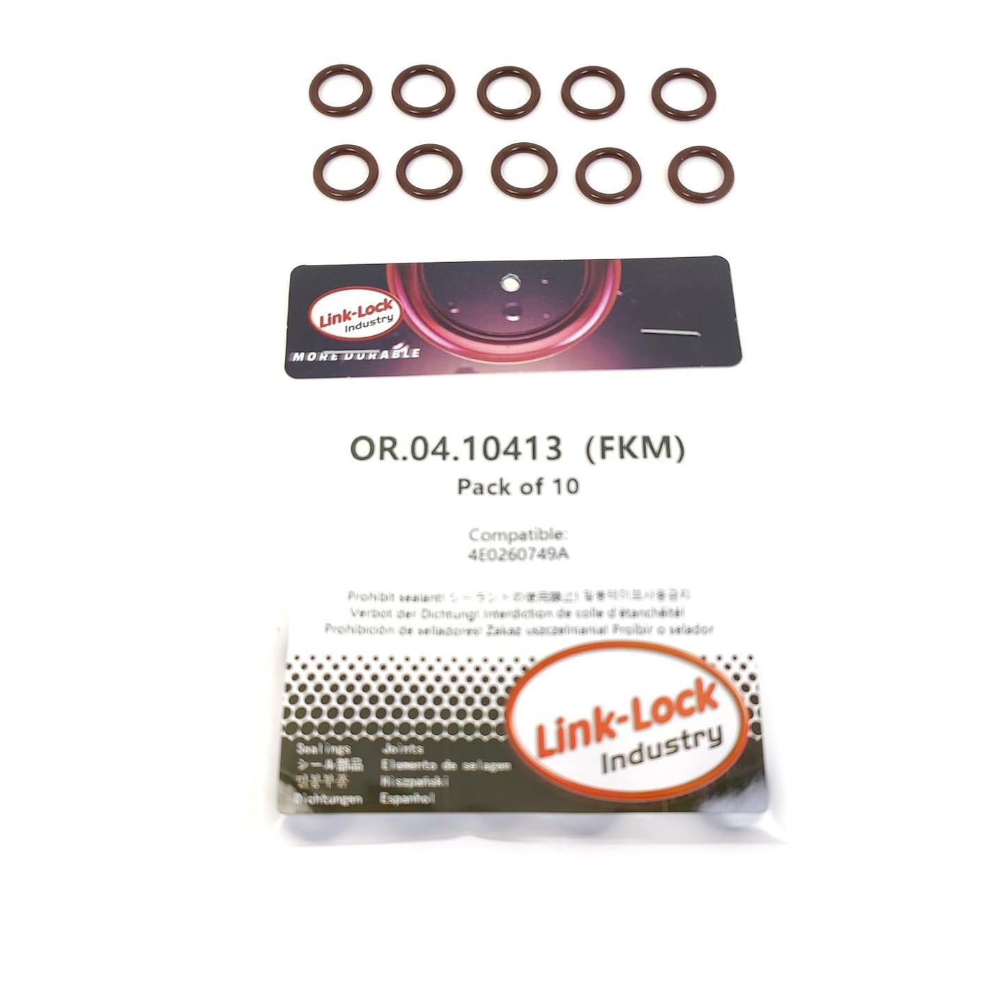 LINK-LOCK 10PCS OR.04.10413 FKM Viton Sealing O-Ring Kit of Air Condition Pipe 4E0260749A For AUDI For VW