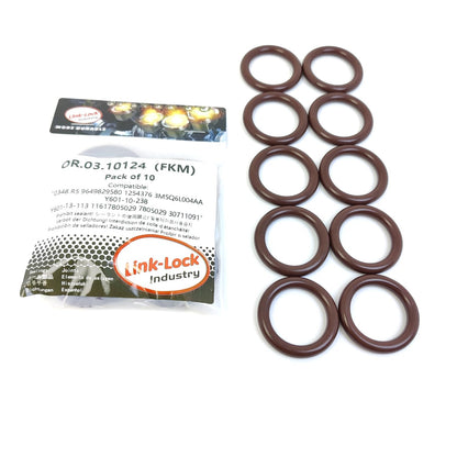 LINK-LOCK 10PCS OR.03.10124 FKM Viton Sealing O-Ring Kit Of Intake manifold 11617805029 0348.R5 9649829580 For CITROËN-8HY 9HV 9HW For FLAT-9HU FORD-G8DA G8DB HHDB For MAZDA For VOLVO