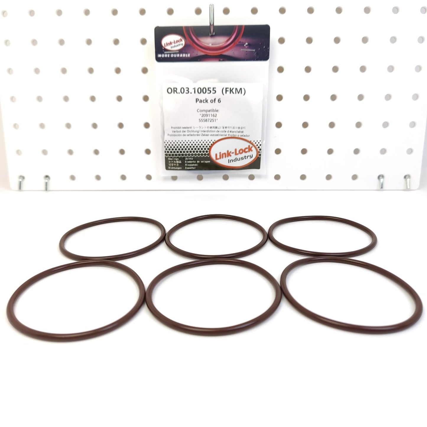 LINK-LOCK 6PCS OR.03.10055 FKM Viton Sealing O-Ring Kit Of Oil filter 2091162 55587251 For OPEL-D20 B20