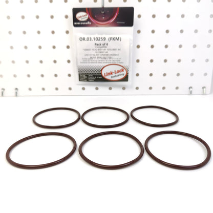 LINK-LOCK 6PCS OR.03.10259 FKM Viton Sealing O-Ring Kit of Water Pump 1434351 1S7G-8507-AF 1S7G-8507-AE 1S7Z8507-AE LF0115116-Z07 C2N4588 LR025014 96762-35063 30777591 For FORD-YVDA BGDC C20HDTX YVDB