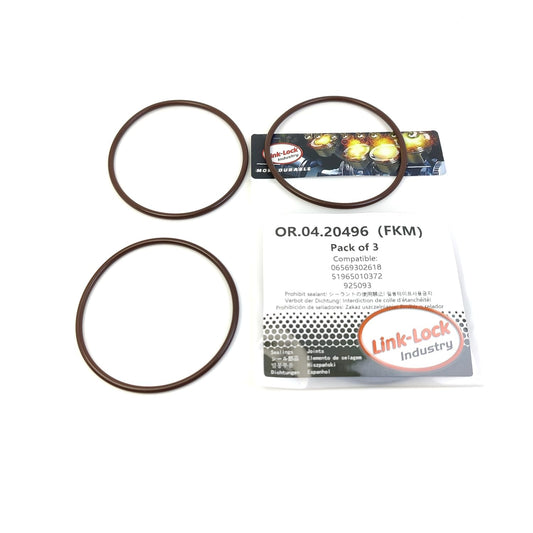 LINK-LOCK 3PCS OR.04.20496 FKMバイトン オイルフィルターハウジング用Oリングキット 06569302618 51965010372 925093 MAN-F2000 F90 VOLVO用