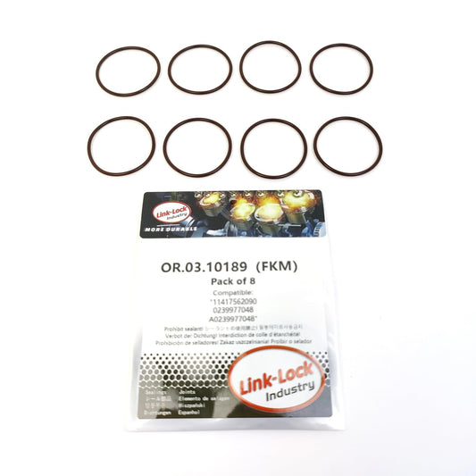 LINK-LOCK 8PCS OR.03.10189 FKM Viton Sealing O-Ring Kit of Oil Suction Pipe 11417562090 0239977048 A0239977048 For BMW-N63 N74 For ROLLS-ROYCE-N74B66A