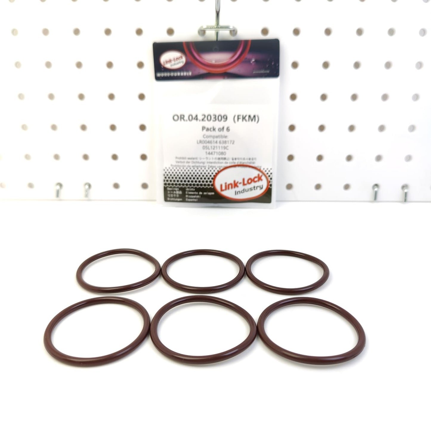LINK-LOCK 6PCS OR.04.20309 FKM Viton Sealing O-Ring Kit of Thermostat LR004614 638172 05L121119C 14471080 for ALFA for ROMEO for LAND for ROVER for VW