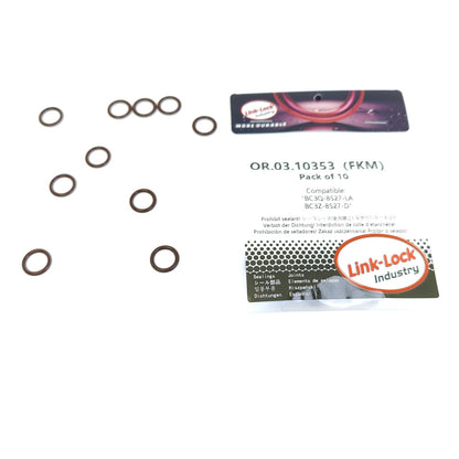 LINK-LOCK 10 PCS OR.03.10353 FKMバイトンシーリングOリングキット 燃料パイプ BC3Q-8527-LA BC3Z-8527-D FORD USA-C67DVTX T67DVTX用