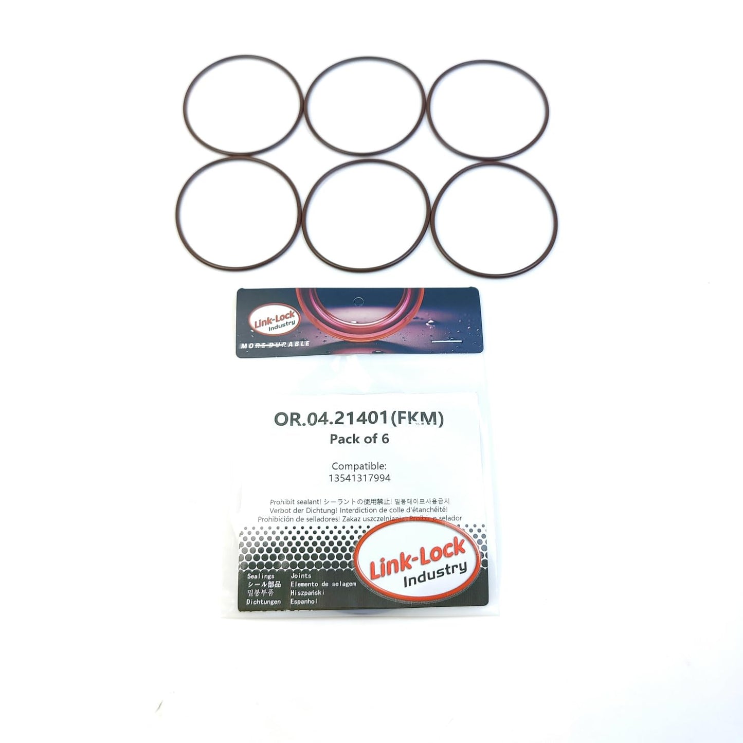 6PCS OR.04.21401 FKM Viton Sealing O-Ring Kit of Intake Manifold 13541317994 for BMW