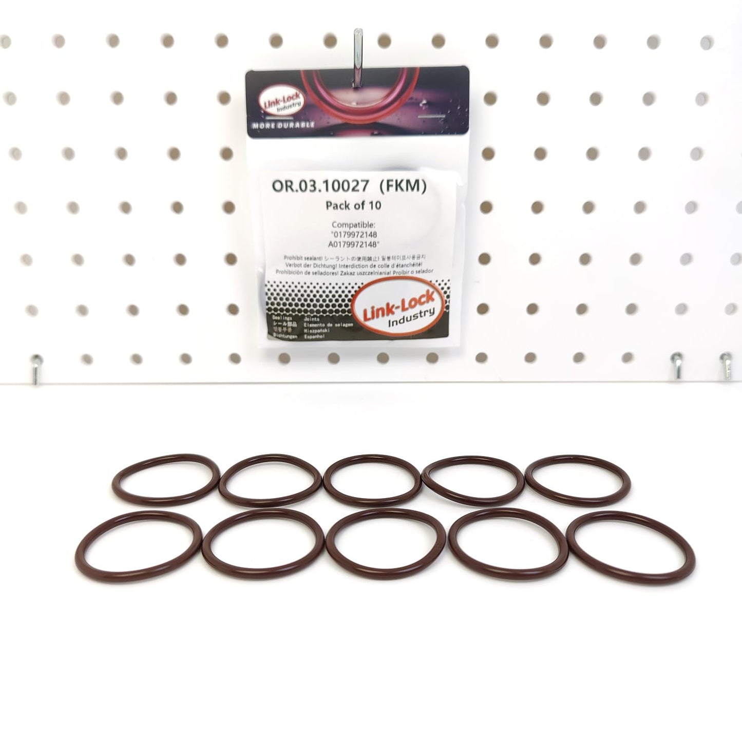 LINK-LOCK 10PCS OR.03.10027 FKM Viton Sealing O-Ring Kit Of Engine oil level sensor 0179972148 A0179972148 For MERCEDES-BENZ M166.960 OM668.942 OM668.940