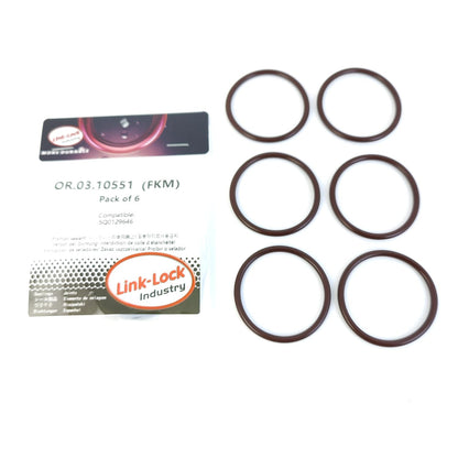 LINK-LOCK 6PCS OR.03.10551 FKM VitonシーリングOリングキット スーパーチャージャー用 AUDI VW用 5Q0129646