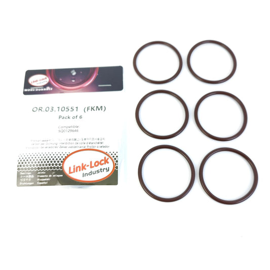 LINK-LOCK 6PCS OR.03.10551 FKM Viton Sealing O-Ring Kit of Supercharger 5Q0129646 For AUDI For VW