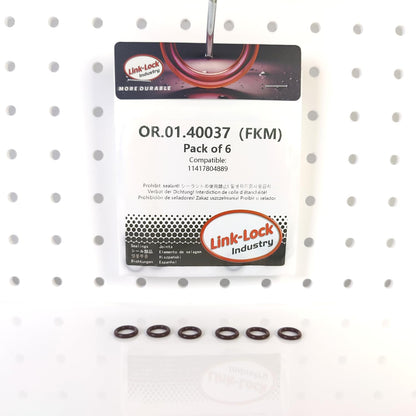 LINK-LOCK 6個 FKM Viton OR.01.40037 エンジンオイルポンプ Oリングガスケット 11417804889 BMW N47用