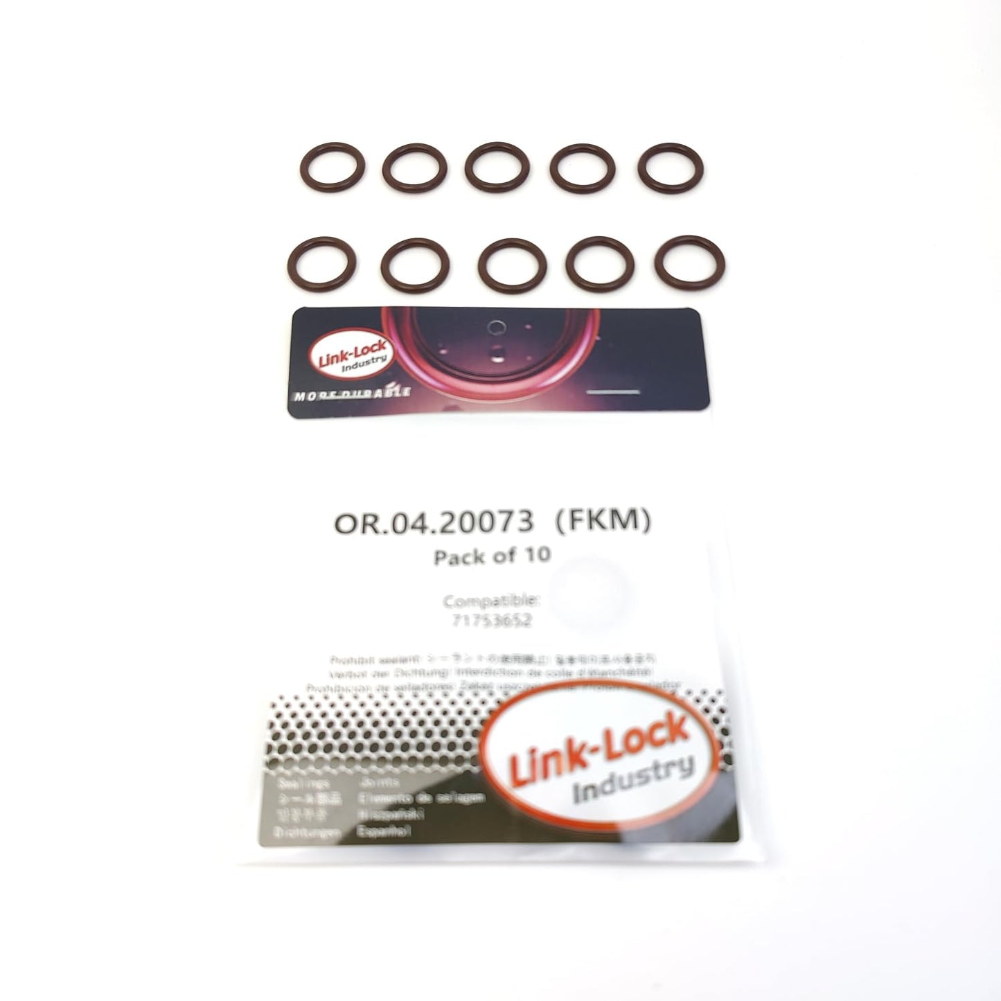 LINK-LOCK 10PCS OR.04.20073 FKM Viton Sealing O-Ring Kit of Oil Pump 71753652 for FIAT