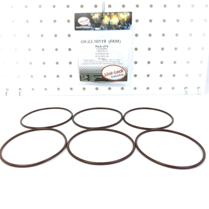 LINK-LOCK 6PCS OR.03.10119 FKM Viton Sealing O-Ring Kit Of Thermostat 1836779-C1 3C34-8255-AA 3C3Z-8255-AA RG-620 For FORD USA-6.0HU2U 99Y4 99R4 T60DV0I
