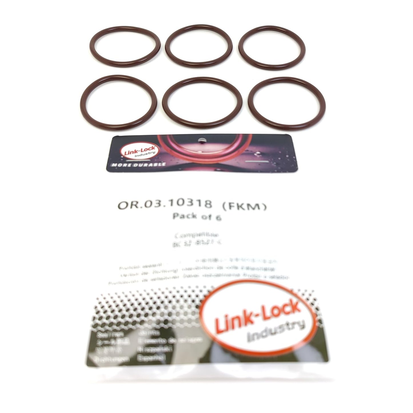 LINK-LOCK 6PCS OR.03.10318 FKM Viton Sealing O-Ring Kit of AGR Cooler BC3Z-8527-C For FORD USA-C67 T67