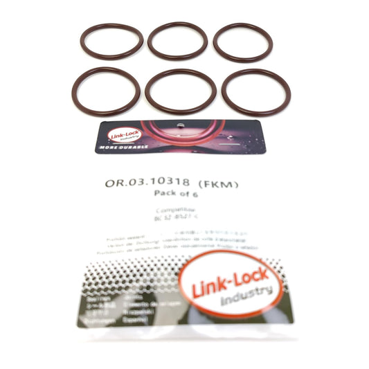 LINK-LOCK 6個 OR.03.10318 FKMバイトンシーリングOリングキット AGRクーラー用 BC3Z-8527-C FORD USA-C67 T67