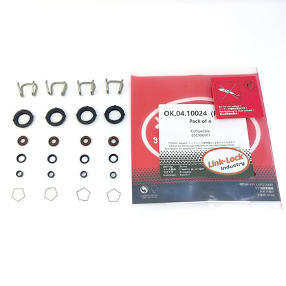 LINK-LOCK 4Set OK.04.10024 fuel injector repair kit 05C906907 with FKM Viton O-RING For VW For AUDI 300T 35T DSVA DYZA