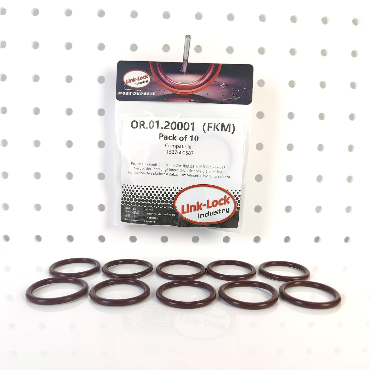 LINK-LOCK 10PCS FKM Viton OR.01.20001 Engine coolant pipe / Water hose O-Ring 11537600587 for BMW N13