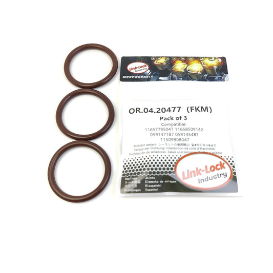 LINK-LOCK 3PCS OR.04.20477 FKM Viton シーリングOリングキット 排気ガスターボチャージャー/インフレータブルガイド用 11657795047 11658509142 059147187 059145487 11509908047 AUDI用 BMW-M57N2用
