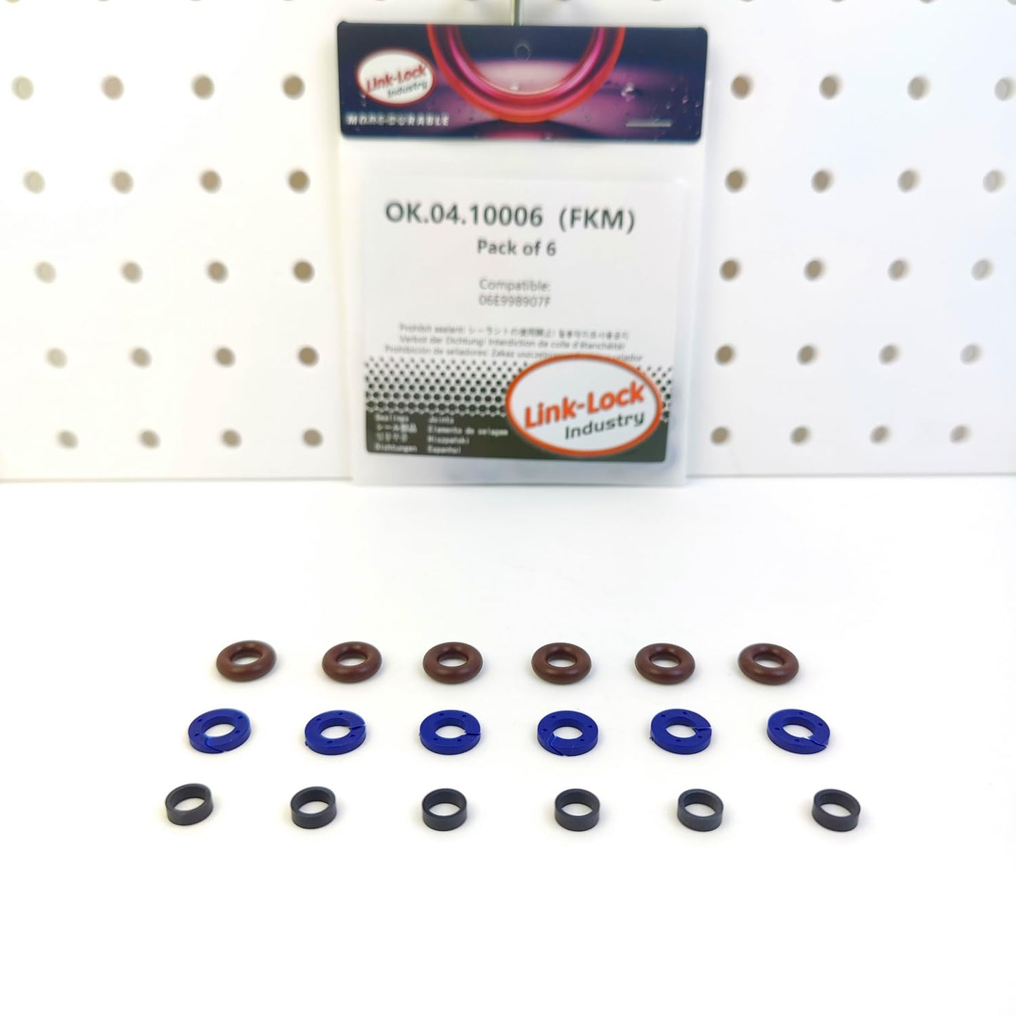 LINK-LOCK 6Set OK.04.10006 fuel injector repair kit 06E998907F with FKM Viton O-RING For VW For AUDI V6 3.0T 45TFSI CREC CTDA