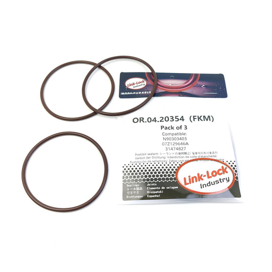 LINK-LOCK 3PCS OR.04.20354 FKM Viton Sealing O-Ring Kit of Thermostat N90303403 07Z129646A 31474827 for AUDI for VOLVO