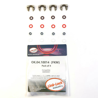 LINK-LOCK 4Set OK.04.10014 fuel injector repair kit 04E906907 with FKM Viton O-RING For VW For AUDI 35T 280T DLEA DJSA