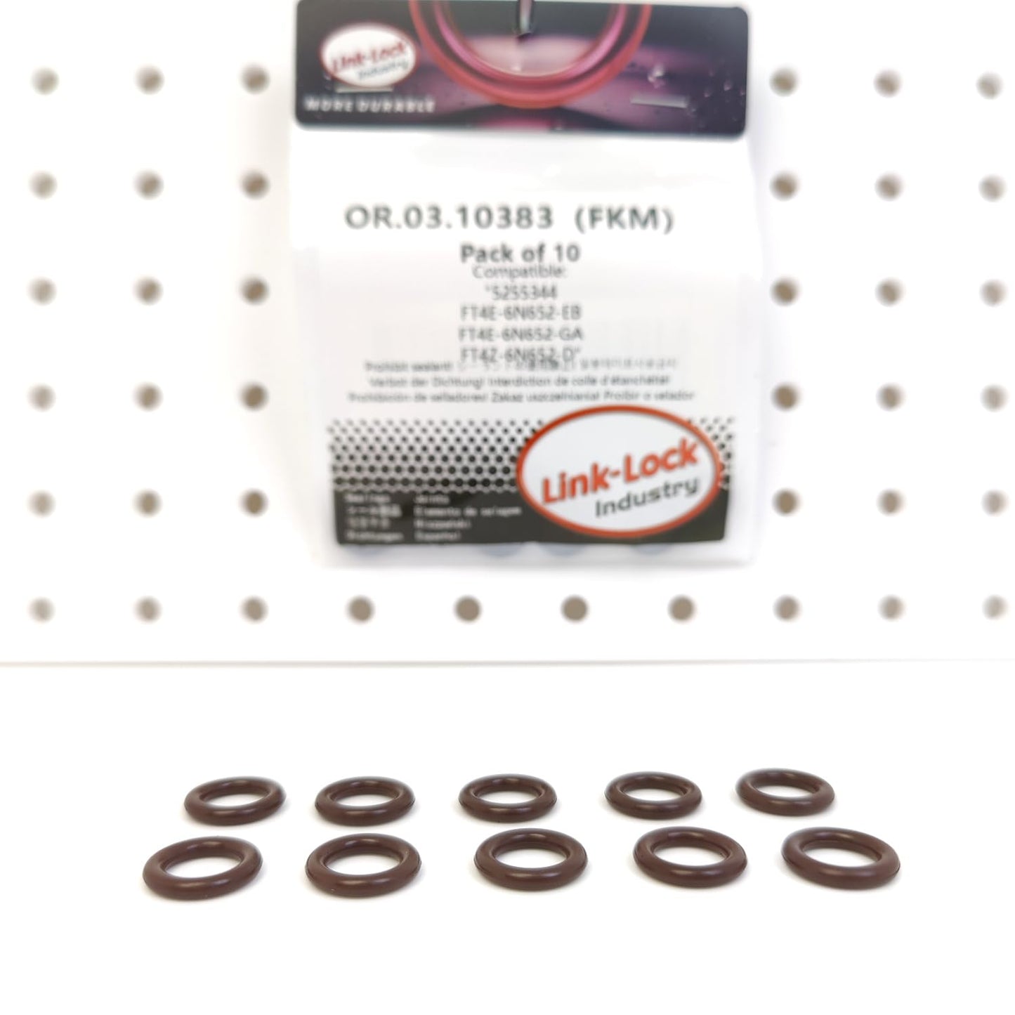 LINK-LOCK 10PCS OR.03.10383 FKM Viton Sealing O-Ring Kit of Turbocharger Oil Filler Port 5255344 FT4E-6N652-EB FT4E-6N652-GA FT4Z-6N652-D For FORD-C27PD0X YVDA YVDB For FORD USA-C20 C23 C30 N38 N48