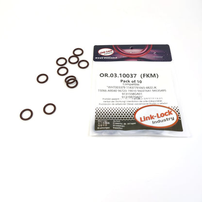 LINK-LOCK 10PCS OR.03.10037 FKM Viton Sealing O-Ring Kit Of Cylinder head cover bolt WHT003379 11437791065 6822.JK 15066-AR040 For CHEVROLET LA3 LD9 For CITROËN For NISSAN