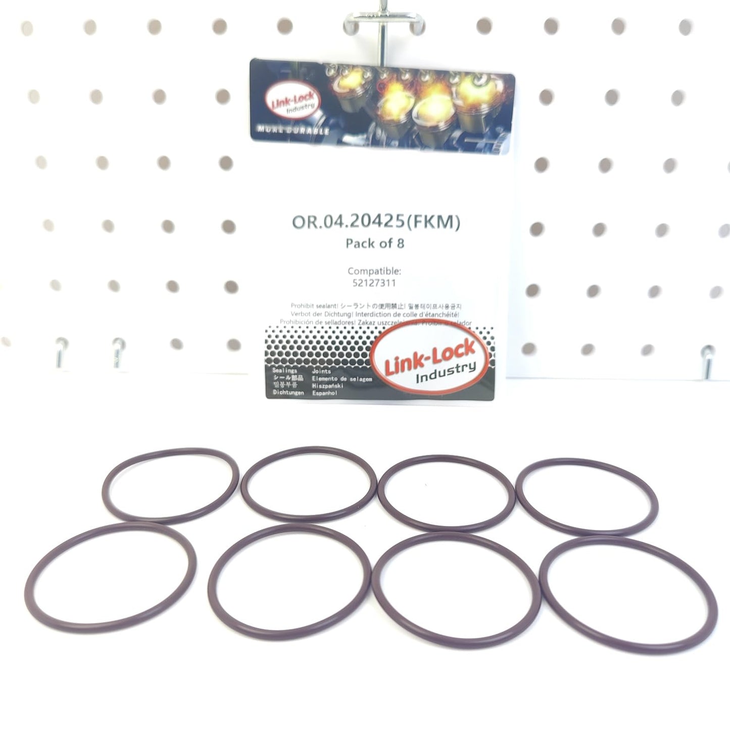 LINK-LOCK 8PCS OR.04.20425 FKM Viton 38.5×2.5 Sealing Universal O-Ring Kit 52127311 for VAG