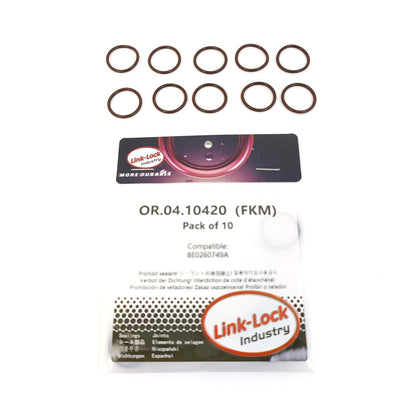 LINK-LOCK 10PCS OR.04.10420 FKM Viton Sealing O-Ring Kit of Air Condition Pipe 8E0260749A For AUDI For VW